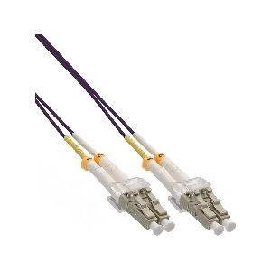 InLine® LWL Duplex Kabel, LC/LC, 50/125µm, OM4, 0,5m 88544P