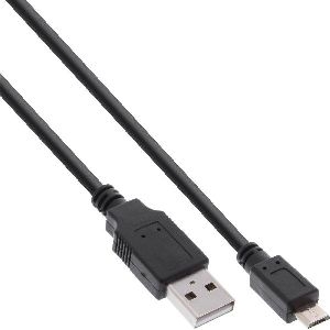 InLine® Micro-USB 2.0 Kabel, Schnellladekab., USB-A ST/Micro-B ST, schwarz, 2m 31720Q
