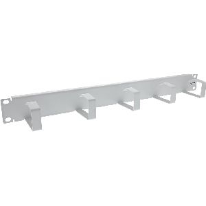 InLine® 19&quot; Kabelführungspanel, 5 kleine Bügel, RAL7035, grau 19110B