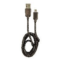 LC-Power LC-C-USB-MICRO-1M-6 USB A zu Micro-USB Kabel, Metall schwarz, 1m 31332F
