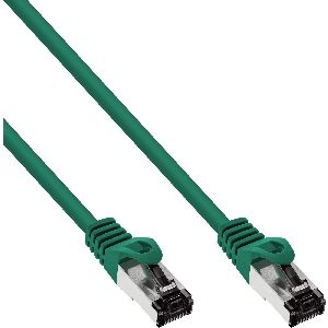 InLine® Patchkabel, S/FTP (PiMf), Cat.8.1, 2000MHz, halogenfrei, grün, 15m 78815G