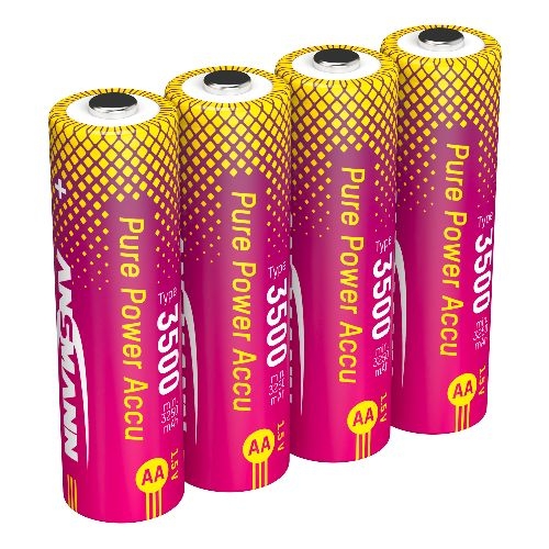 ANSMANN 1312-0042 Pure Power Li-Ion Akkus Mignon AA (3250 mAh), 4er Pack 01052F