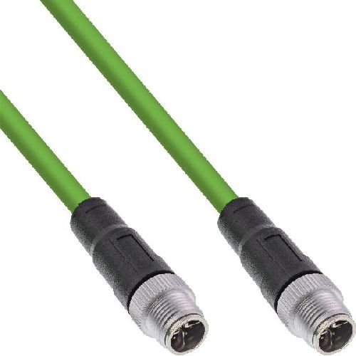 InLine® Industrie Netzwerkkabel, M12 8-pin X-kodiert St./St. Cat.6A PUR, 20m 40520