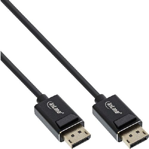 InLine® DisplayPort 2.0 Kabel, 8K4K UHBR, schwarz, vergoldete Kontakte, 2m 15402P