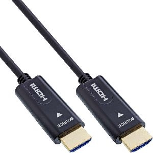 InLine® HDMI AOC Kabel, High Speed HDMI mit Ethernet 4K/60Hz Stecker/Stecker 20m 17520O