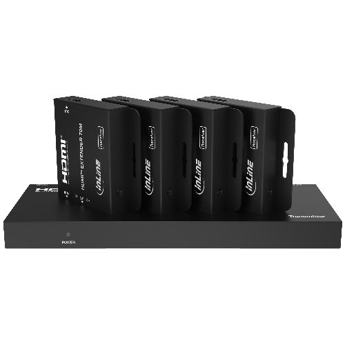 InLine® Video Splitter/Extender, 1x4, Cat.6, HDMI 4K/30Hz, Set 57886B