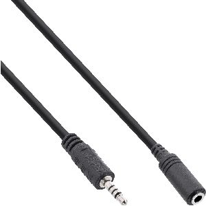 InLine® Klinken Adapterkabel 4pol. 2,5mm Stecker -&gt; 4pol. 3,5mm Buchse, 1m 99308D