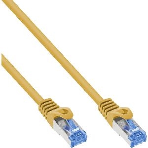 InLine® Patchkabel, Cat.6A, S/FTP, TPE (LSZH), CCA, gelb, 0,3m 72633Y