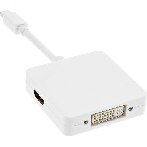 InLine® Mini DisplayPort zu HDMI/DVI/DisplayPort Adapterkabel, weiß 17195I