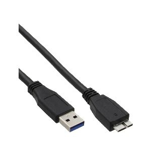 InLine® USB 3.2 Gen.1 Kabel, A an Micro B, schwarz, 5m 35450