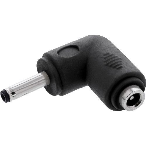InLine® DC Adapter, 3,5 x 1,35 mm, Stecker/Buchse, gewinkelt, schwarz 26899C