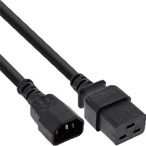InLine® Netz Adapterkabel, IEC-60320 C14 auf C19, max 10A, 3m 16659H