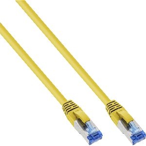 InLine® Patchkabel, S/FTP (PiMf), Cat.6A, halogenfrei, gelb, 20m 76820Y