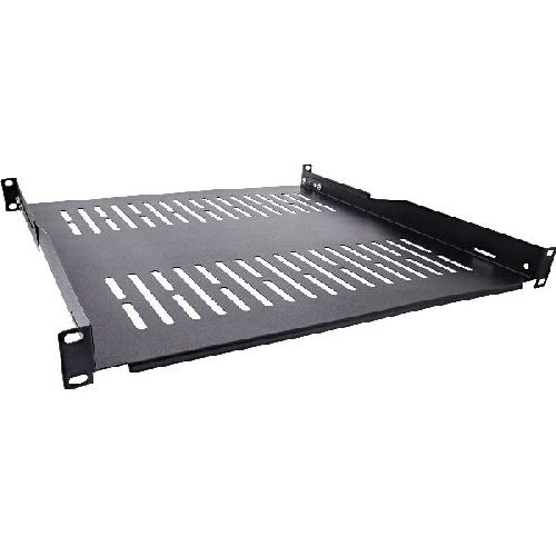 InLine® 19 Fachboden, 450mm, 50kg, 1HE, RAL 9005 schwarz 19114E