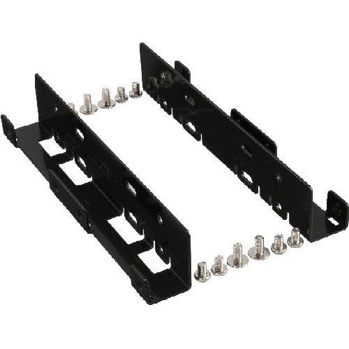 InLine® HDD/SSD Einbauschienen, 2x 6,35cm (2,5) zu 8,89cm (3,5), schwarz 39950L