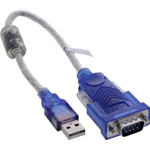 InLine® USB zu RS-232 Adapterkabel mit Ferrit, USB-A auf 9-pol Sub-D 33304X