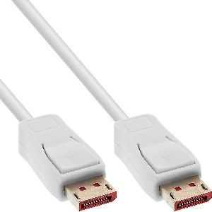 InLine® DisplayPort 1.4 Kabel, 8K, weiß, vergoldete Kontakte, 2m 17202W