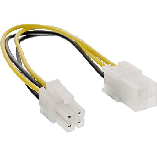 InLine® Strom Verlängerung intern, P4 4pol ST / BU, Netzteil zu Mainboard, 0,20m 26635