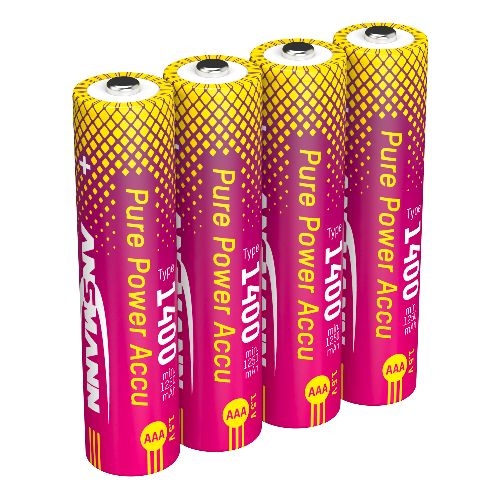 ANSMANN 1311-0034 Pure Power Li-Ion Akkus Micro AAA (1250 mAh), 4er Pack 01052G