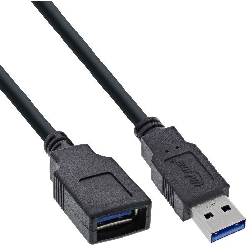 InLine® USB 3.2 Gen.1 Kabel, USB-A Stecker / Buchse, 2,5m 35625