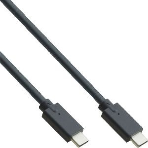 InLine® USB 3.2 Gen.2x2 Kabel, USB-C Stecker/Stecker, schwarz, 0,5m 35706A