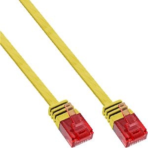 InLine® Patchkabel flach, U/UTP, Cat.6, gelb, 1m 71601Y