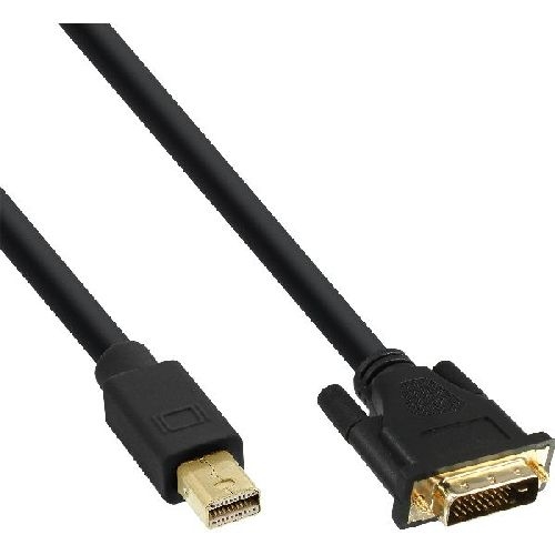 InLine® Mini DisplayPort zu DVI Konverter Kabel, schwarz, 2m 17222