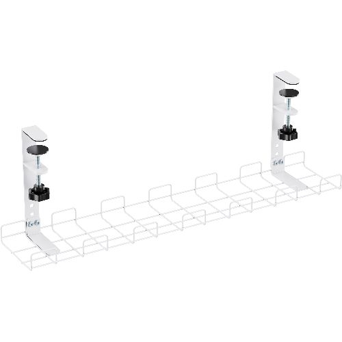 InLine® Kabelführungs-Gitter 60cm für Tischmontage mit Schraubklemmen, weiß 23190H