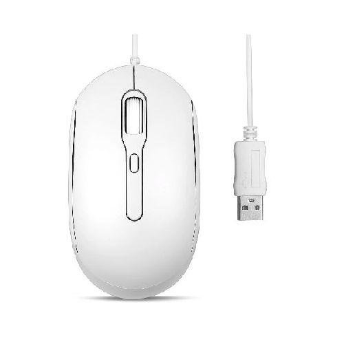 Perixx PERIMICE-222UW, Maus, optisch, 4 Tasten, Silent, USB-A, weiß 57144G