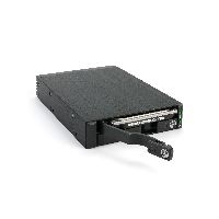 FANTEC MR-25DUAL, 2,5" SATA + SAS HDD/SSD Wechselrahmen, schwarz 37523A