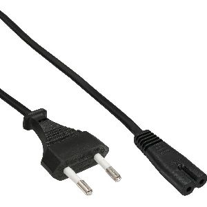 InLine® Netzkabel, Netzstecker CEE7/16 Schweiz auf Euro 8 C7 Stecker, 1,8m 16654Q