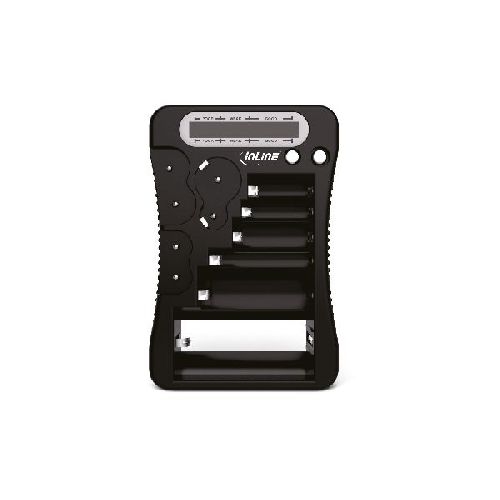 InLine® Batterietester, LCD-Anzeige, universell für AA, AAA, 9V, Knopfzellen 01285