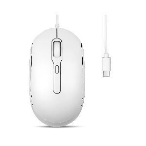 Perixx PERIMICE-222CW, Maus, optisch, 4 Tasten, Silent, USB-C, weiß 57144C
