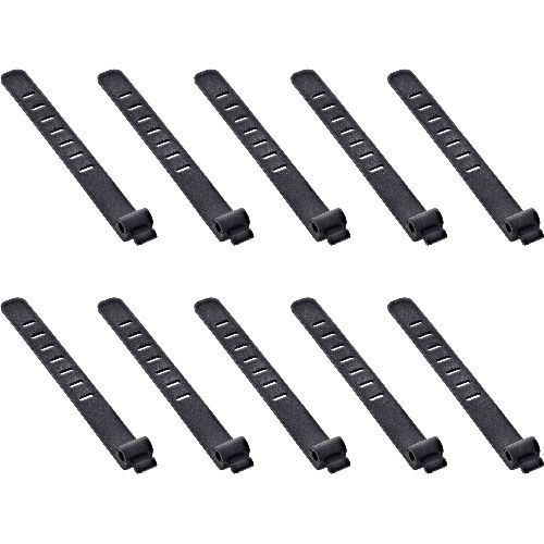 10er Pack InLine® Kabelbinder Silikon, wiederverschließbar, 97x10mm, schwarz 59972A