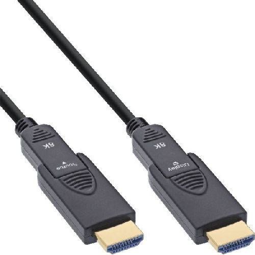 InLine® HDMI AOC Kabel, Ultra High Speed 2.1, abnehmbar, 8K, 50m 17950O