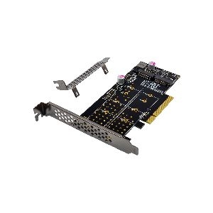 InLine® PCIe Karte zu 2x intern NVMe M.2 Key M – Bifurcation, PCIe x8 76660N