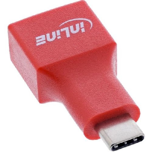 InLine® USB-Datenblocker, Adapter USB-C Stecker an USB-A Buchse, 5 V, 1,5 A 31651