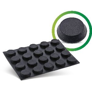 InLine® Gummipads, 12mm, 20er Pack, schwarz, flach, selbstklebend 59908B