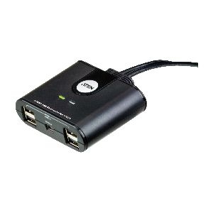 ATEN US224 USB 2.0 Data Switch, 4 USB-Geräte an 2 PC, elektronisch 60642C