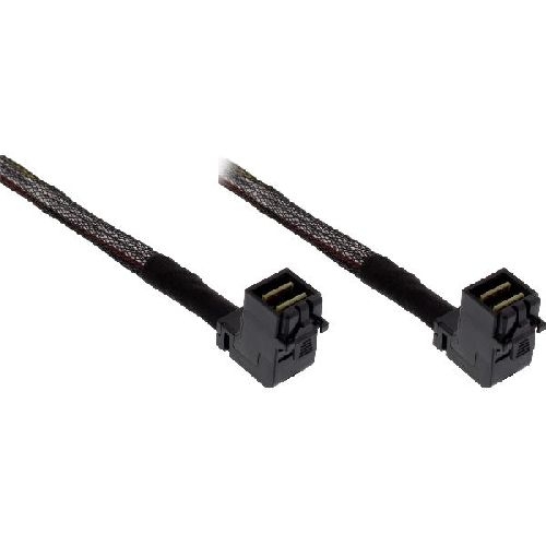 InLine® Mini-SAS HD Kabel, SFF-8643 zu SFF-8643, beidseitig gewinkelt, 0,5m 27626A