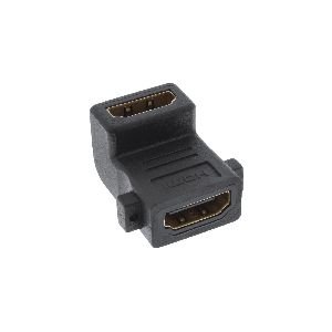 InLine® HDMI Adapter zum Einbau mit Gewinde, HDMI A Buchse/Buchse, gewinkelt 17692W