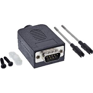 InLine® D-Sub 9 Breakout-Terminalblock, Stecker, Schraubklemme, Rändelschraube 92501I