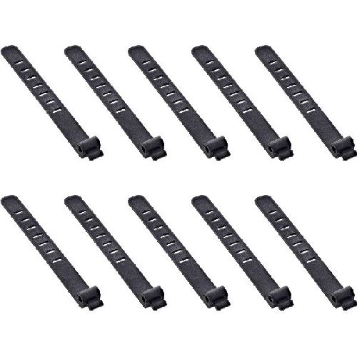 10er Pack InLine® Kabelbinder Silikon, wiederverschließbar, 97x10mm, schwarz 59972A