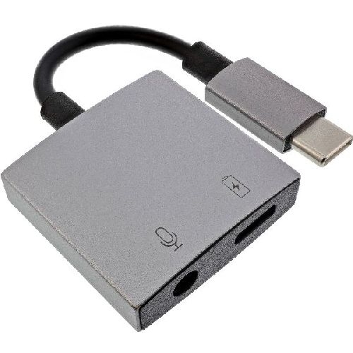 InLine® USB-C Audio Adapter, USB-C zu 3,5mm Buchse + PD 30W 33054F