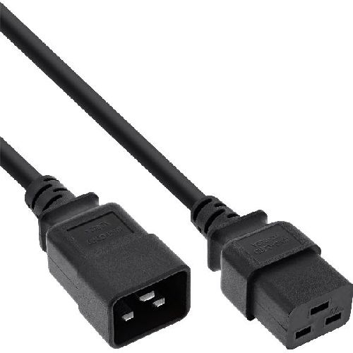 InLine® Kaltgeräteverlängerung 16A, C19 auf C20, 10m 16641H