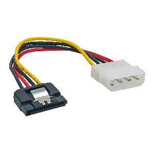 InLine® SATA Stromadap.-Kab., 1x 13,34cm (5,25&quot;) BU/15pol SATA ST, Lasche, 0,30m 29670D