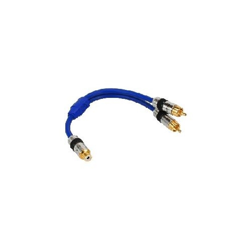InLine® Cinch-Y-Kabel, PREMIUM, 1x Cinch Buchse zu 2x Cinch Stecker, 0,25m 89927P