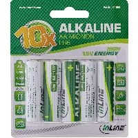 InLine® Alkaline High Energy Batterie, Mignon (AA), 10er Blister 01296