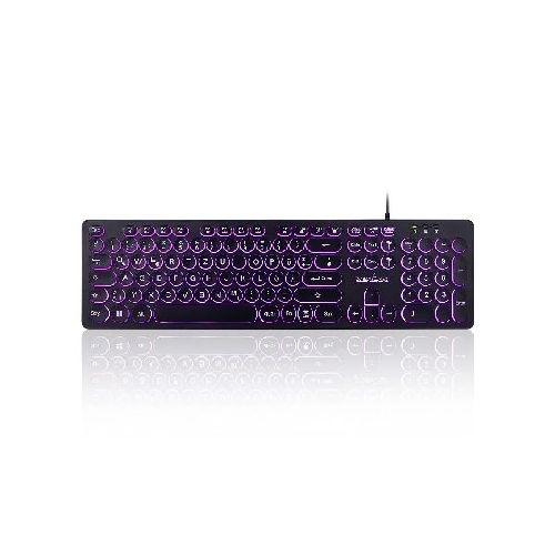 Perixx PERIBOARD-317R, DE, dreifarbig, runde Tasten, kabelgebunden, schwarz 57155U