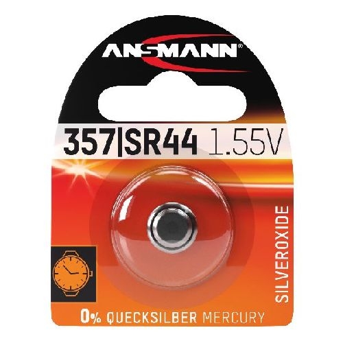 ANSMANN 1516-0011 Knopfzelle 357/SR44 1,55V Silberoxid 01076A